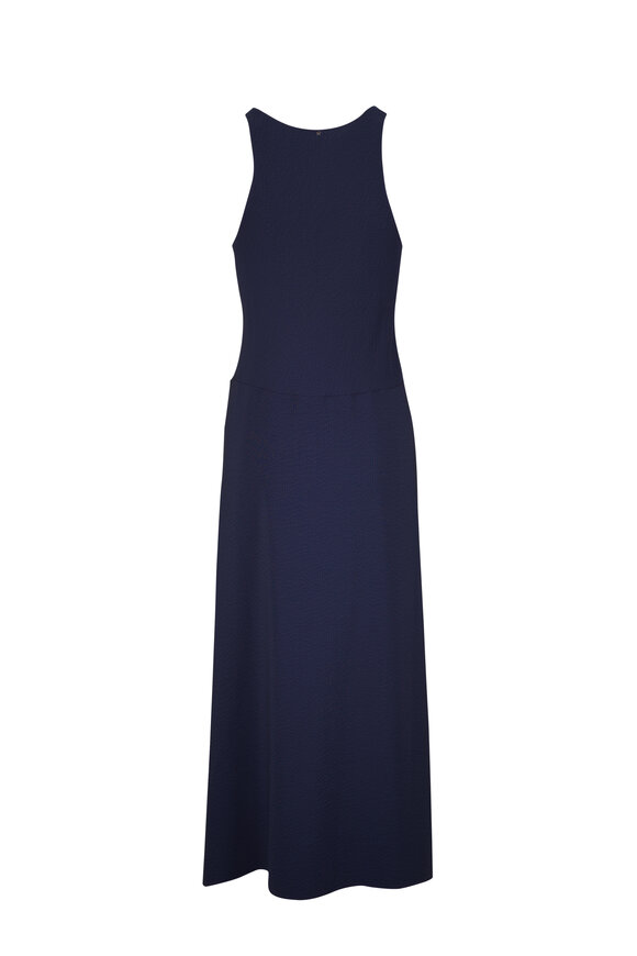 Peter Cohen - Chap Navy Hammered Silk Dress