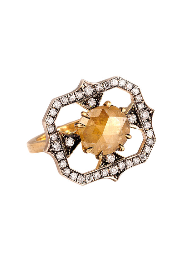 Sylva & Cie - 18K Yellow Gold Rough Diamond Ring