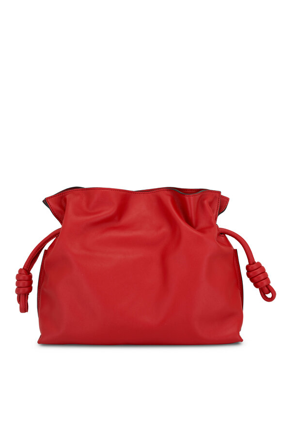 Loewe - Medium Flamenco Red Calfskin Clutch