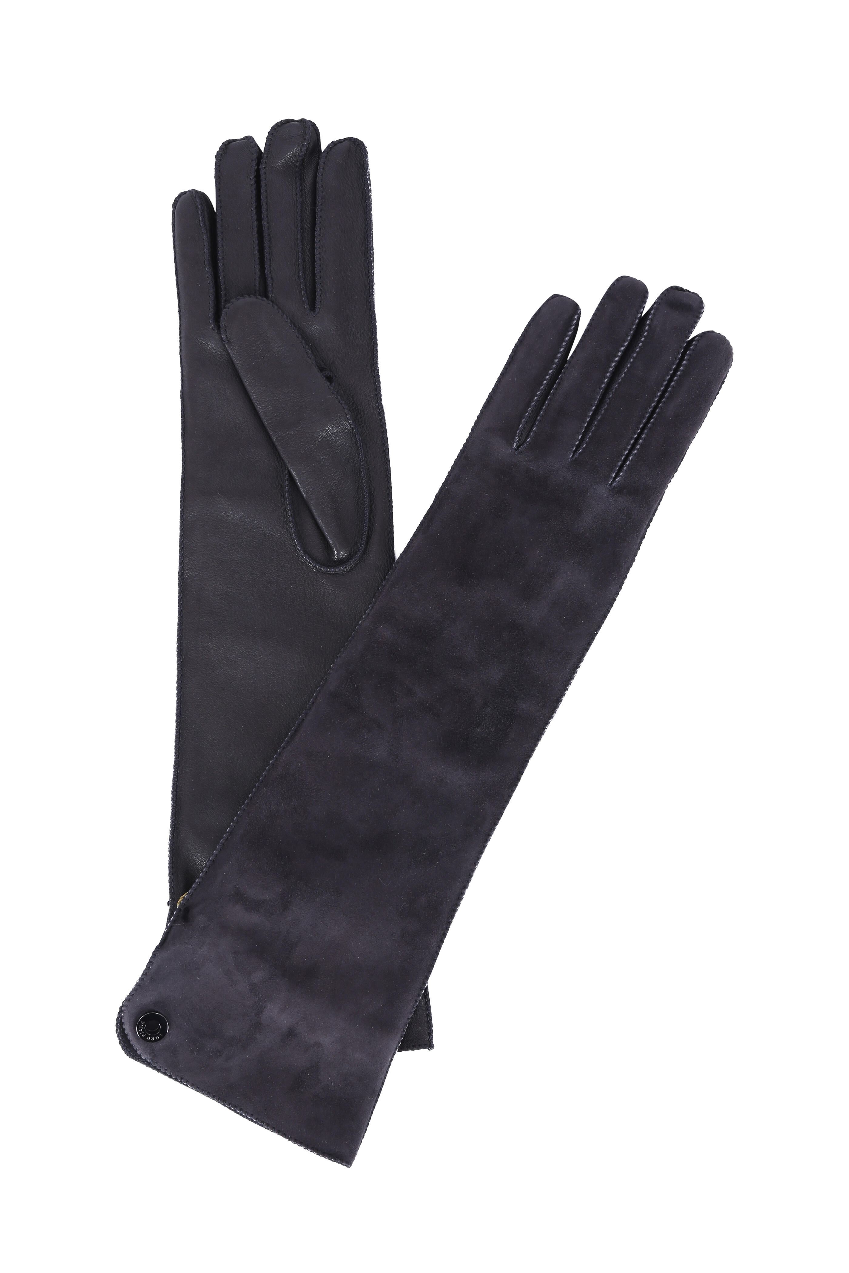 Loro Piana - Jacqueline Smoke Suede & Leather Gloves