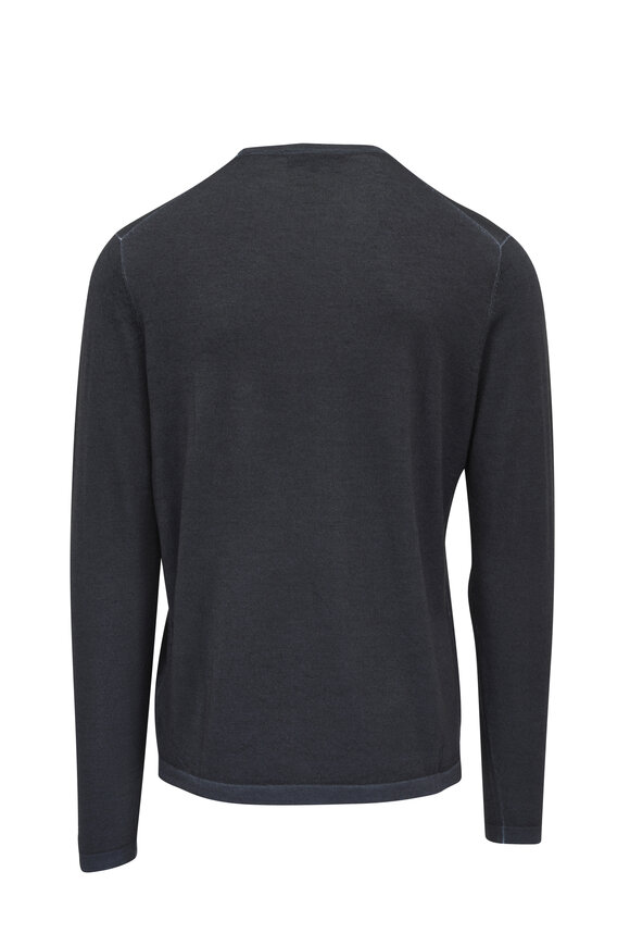 Patrick Assaraf - Anthracite Merino Wool Crewneck Sweater