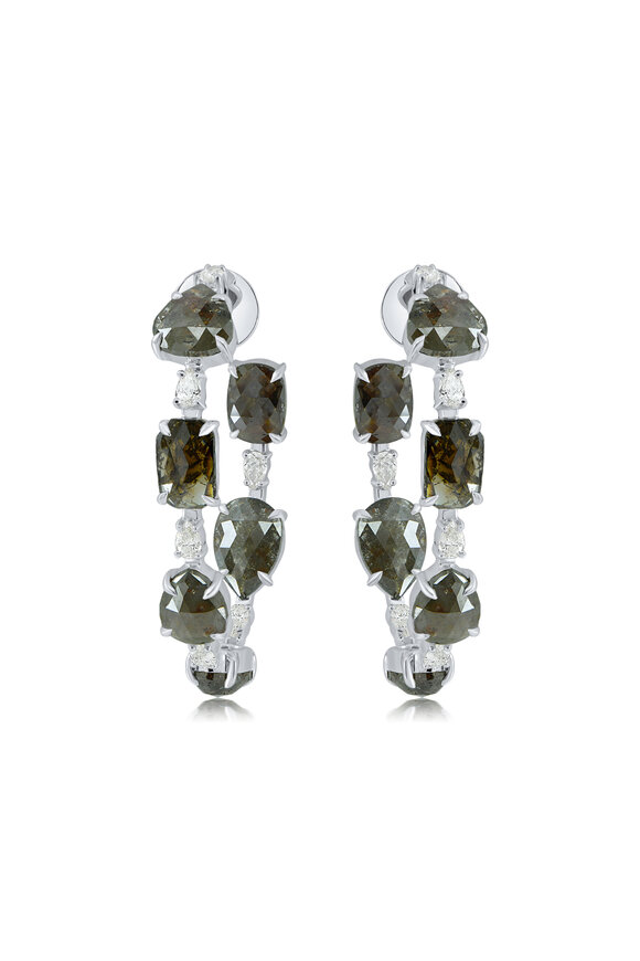 Sutra Rough Diamond Hoops