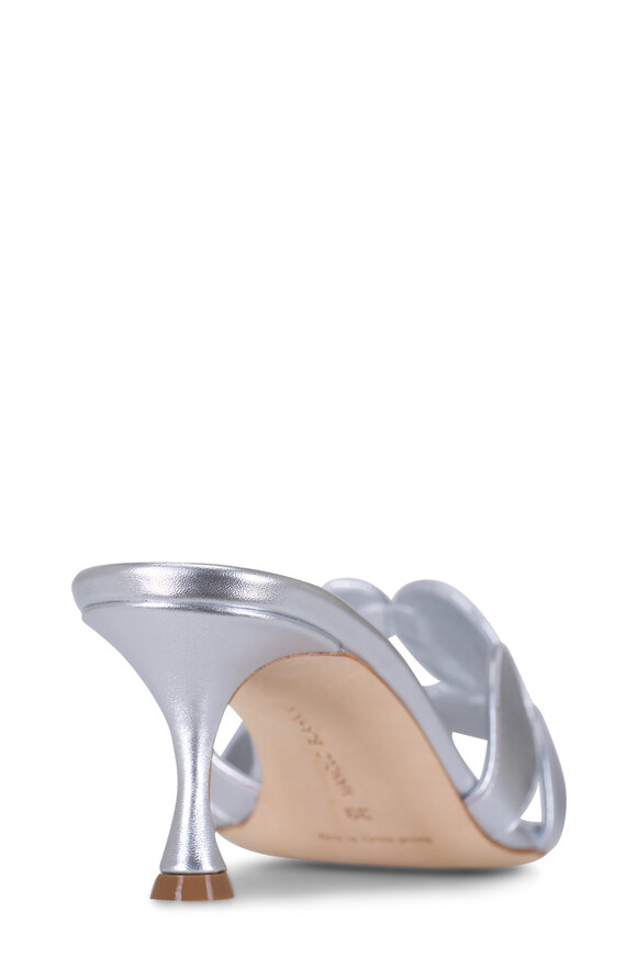 Manolo Blahnik - Haribalmu Silver Sandal, 50mm