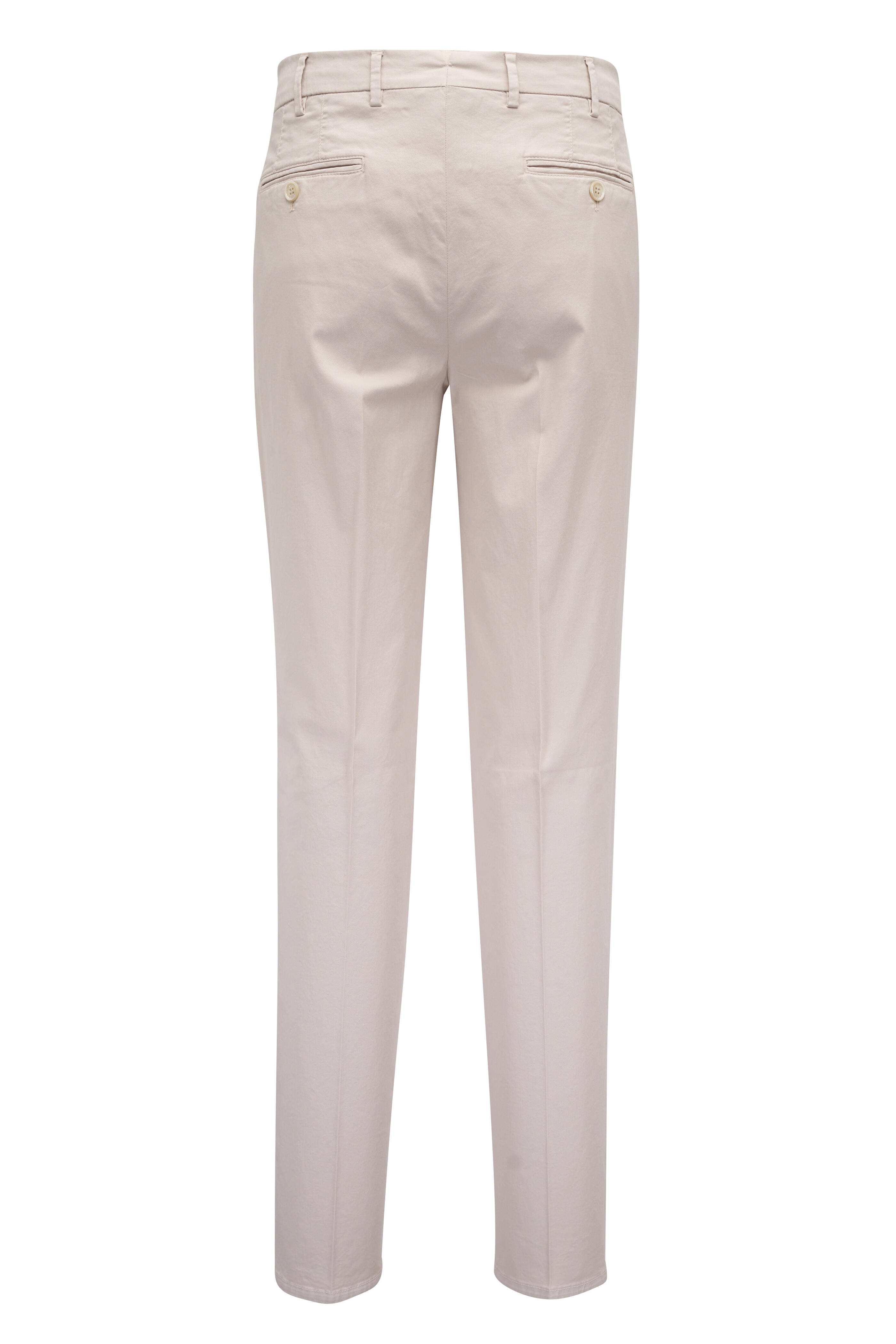 Brunello Cucinelli - Brown Flat Front Cotton Chino