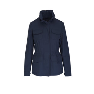Loro Piana - Giubb Traveller Navy Blue Windmate Coat
