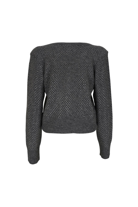 Veronica Beard - Pablah Charcoal Crystal Embellished Sweater 