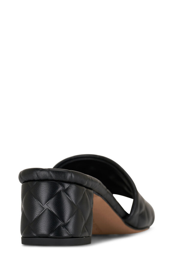 Bottega Veneta - Amy Black Padded Block Heel Sandal, 45mm