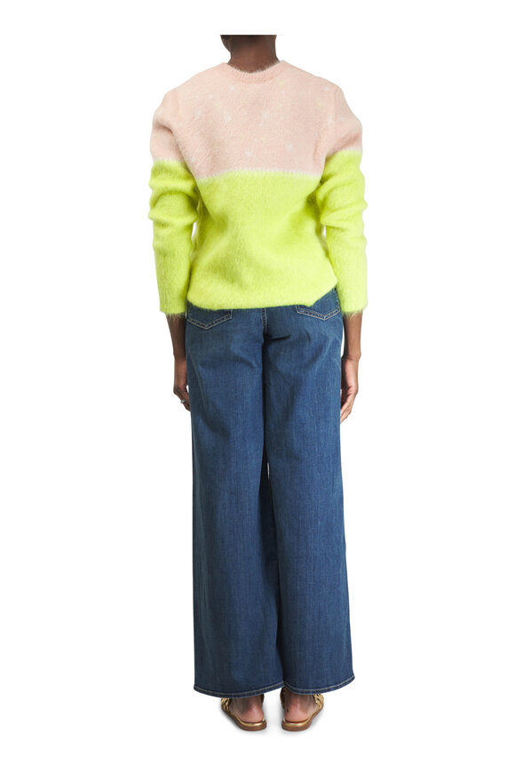 Loewe - Pink & Yellow Colorblock Mohair Sweater