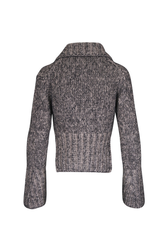 Khaite Takeo Sepia & Black Multi Cardigan - view 2