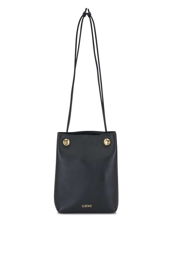 Loewe Pebble Pouch Black Leather Crossbody