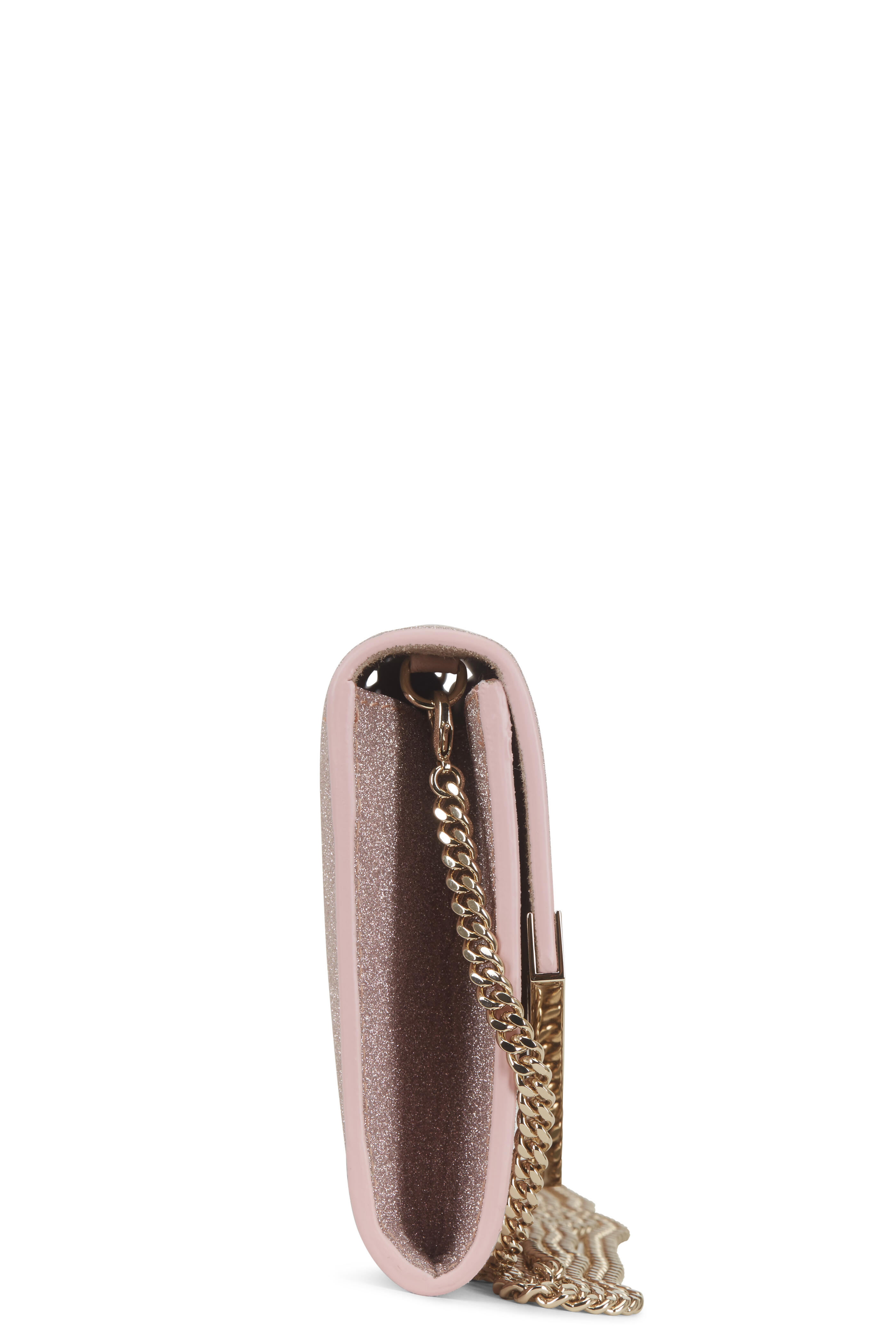 Jimmy Choo - Emmie Ballet Pink Fine Glitter Clutch