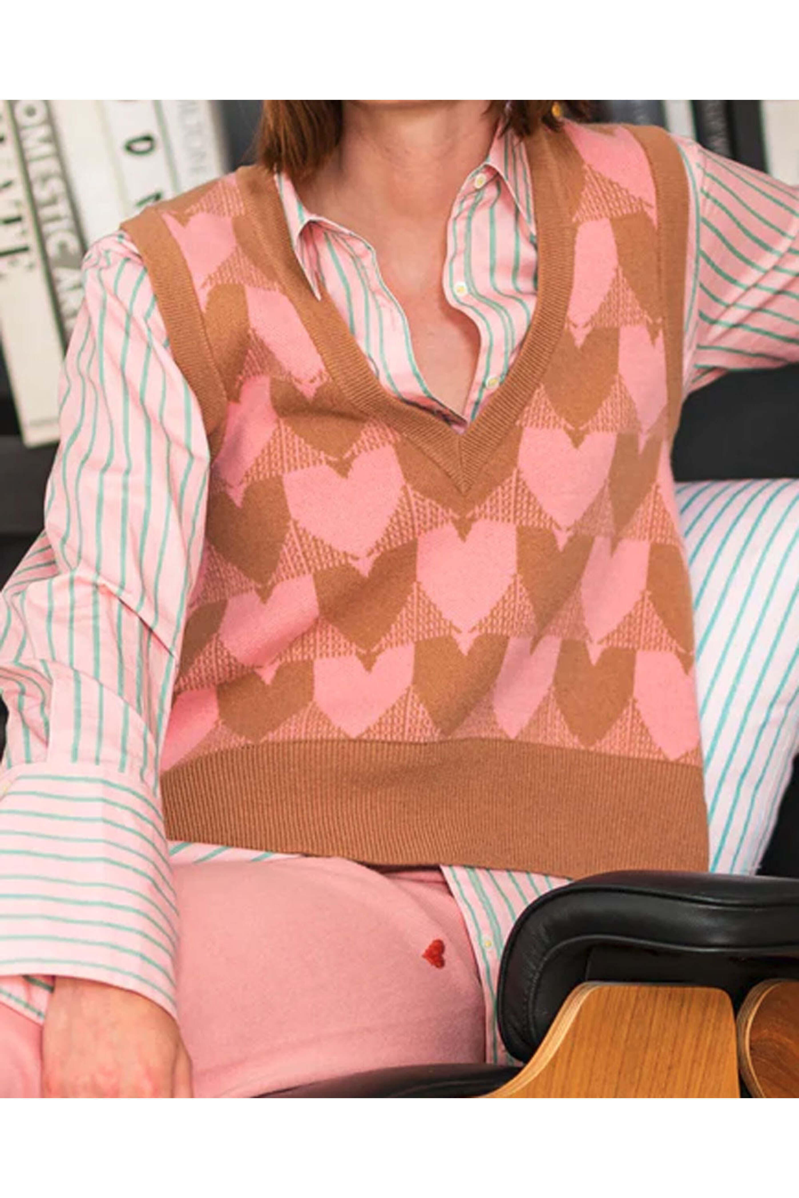 Kerri Rosenthal - Root Beer Heart in Check Vest