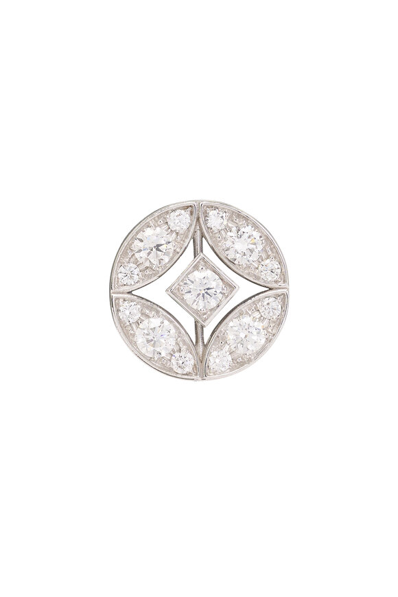 Mariani 18k White Gold Lucilla Maxi Stud Earring - view 2
