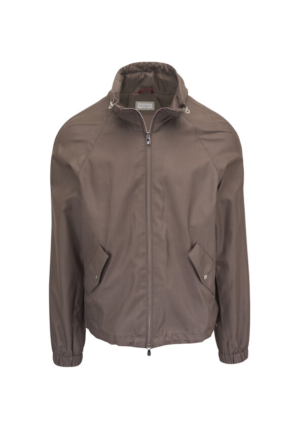 Brunello Cucinelli Light Brown Full Zip Jacket