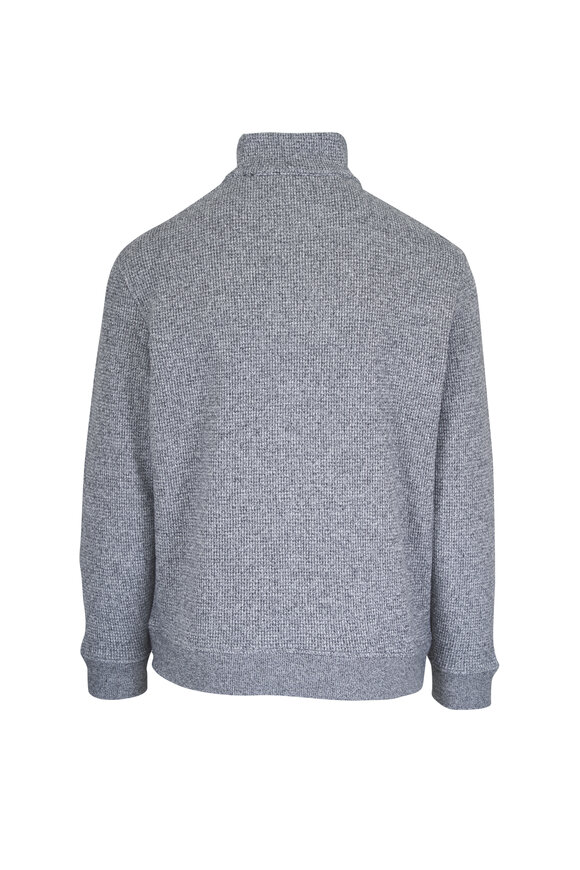 Vince Brushed Black Quarter Zip Pullover - view 3