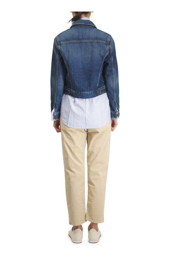 Nili Lotan Raphael Blue Stripe Button Up Blouse - view 4