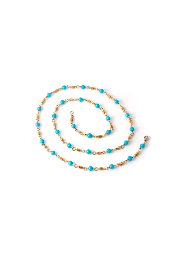 Sylva & Cie Armenian Turquoise Beaded Necklace