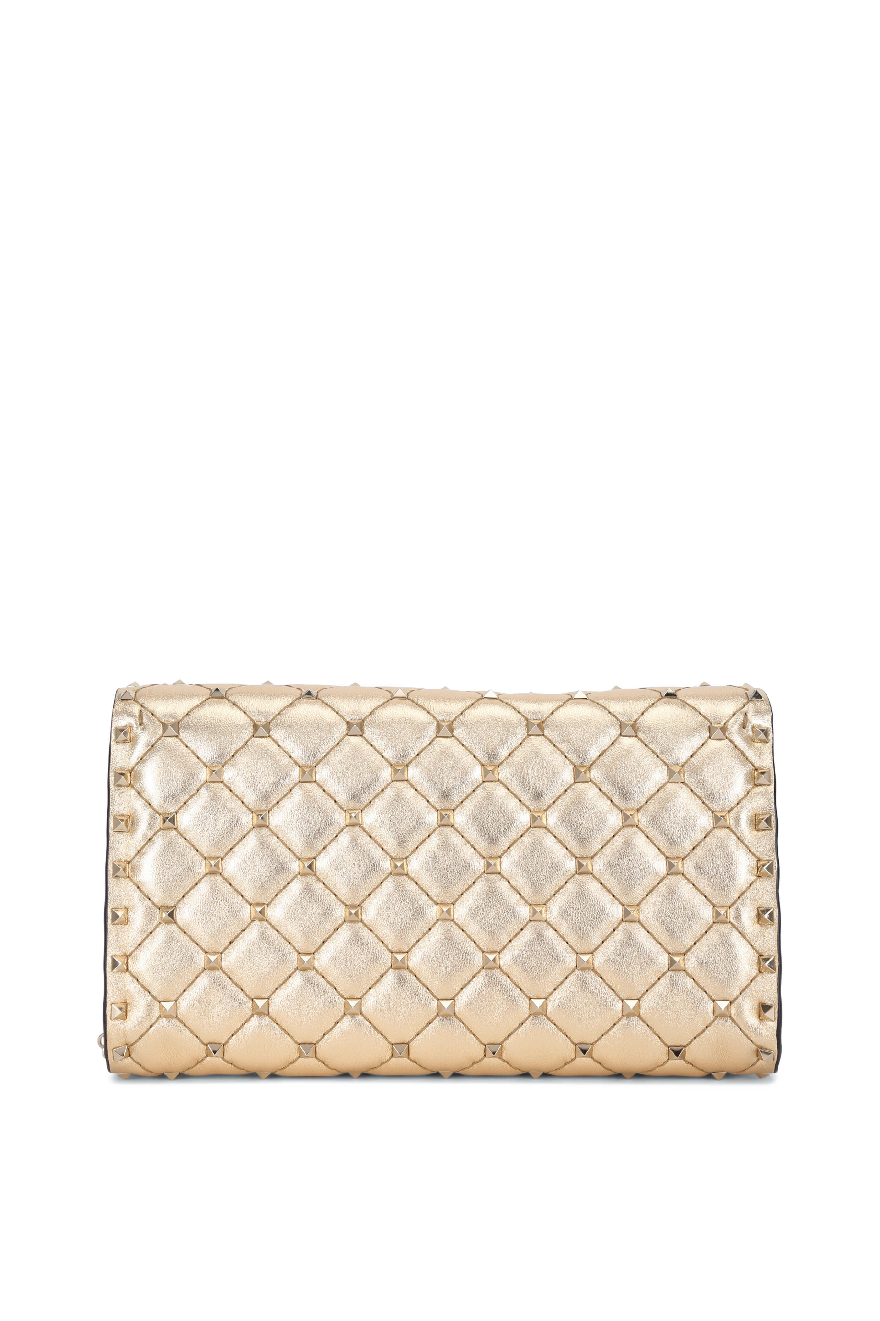 Valentino Garavani Rockstud Spike Leather Crossbody Clutch Bag