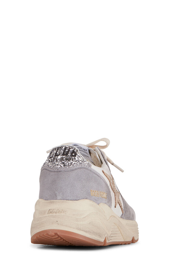 Golden Goose - Running Silver, White & Cream Sneaker