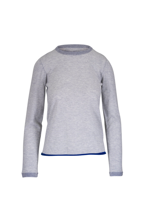 Majestic Gray Cashmere Crewneck T-Shirt - view 1
