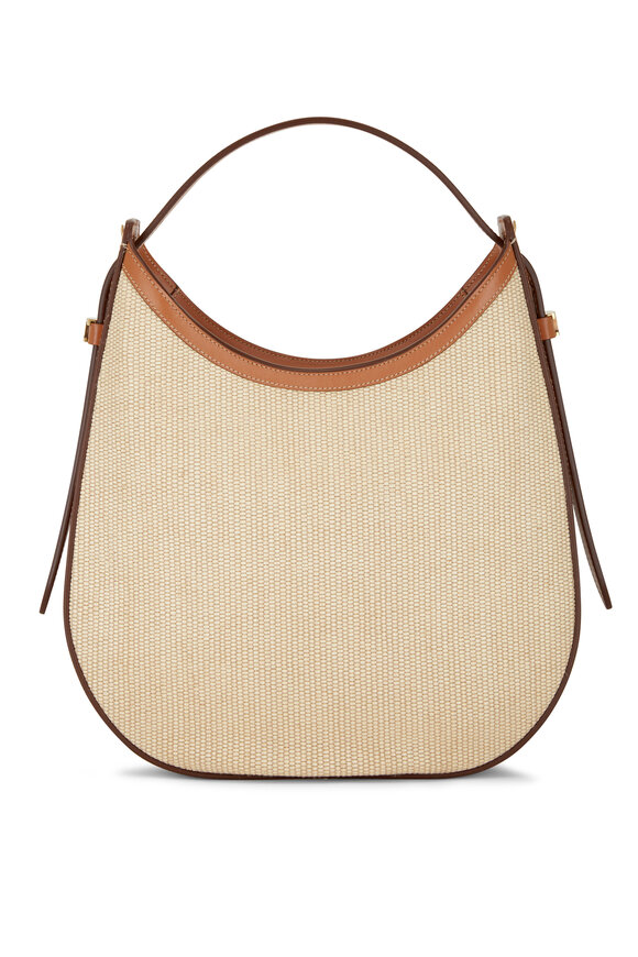 Tod's - Oboe Tan Woven & Leather Small Hobo