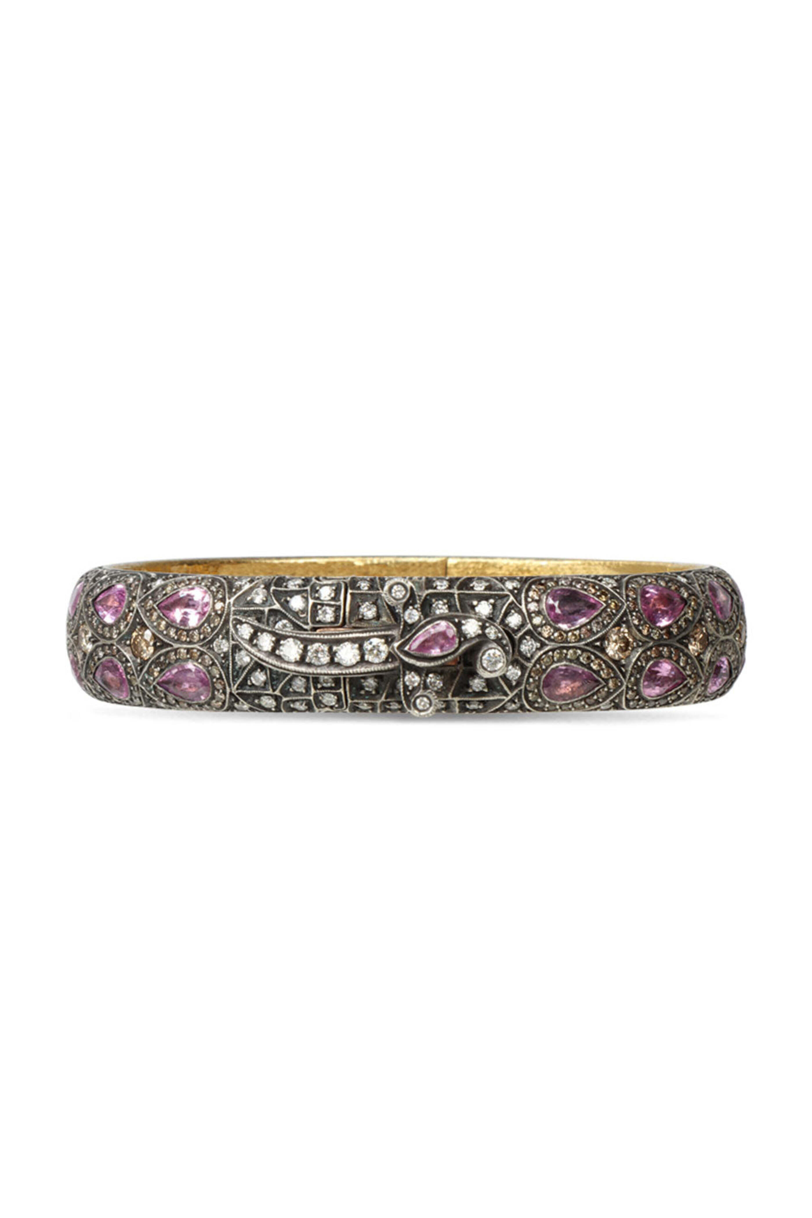 Sevan Bicakci - Pink Sapphire and Diamond Bangle Bracelet