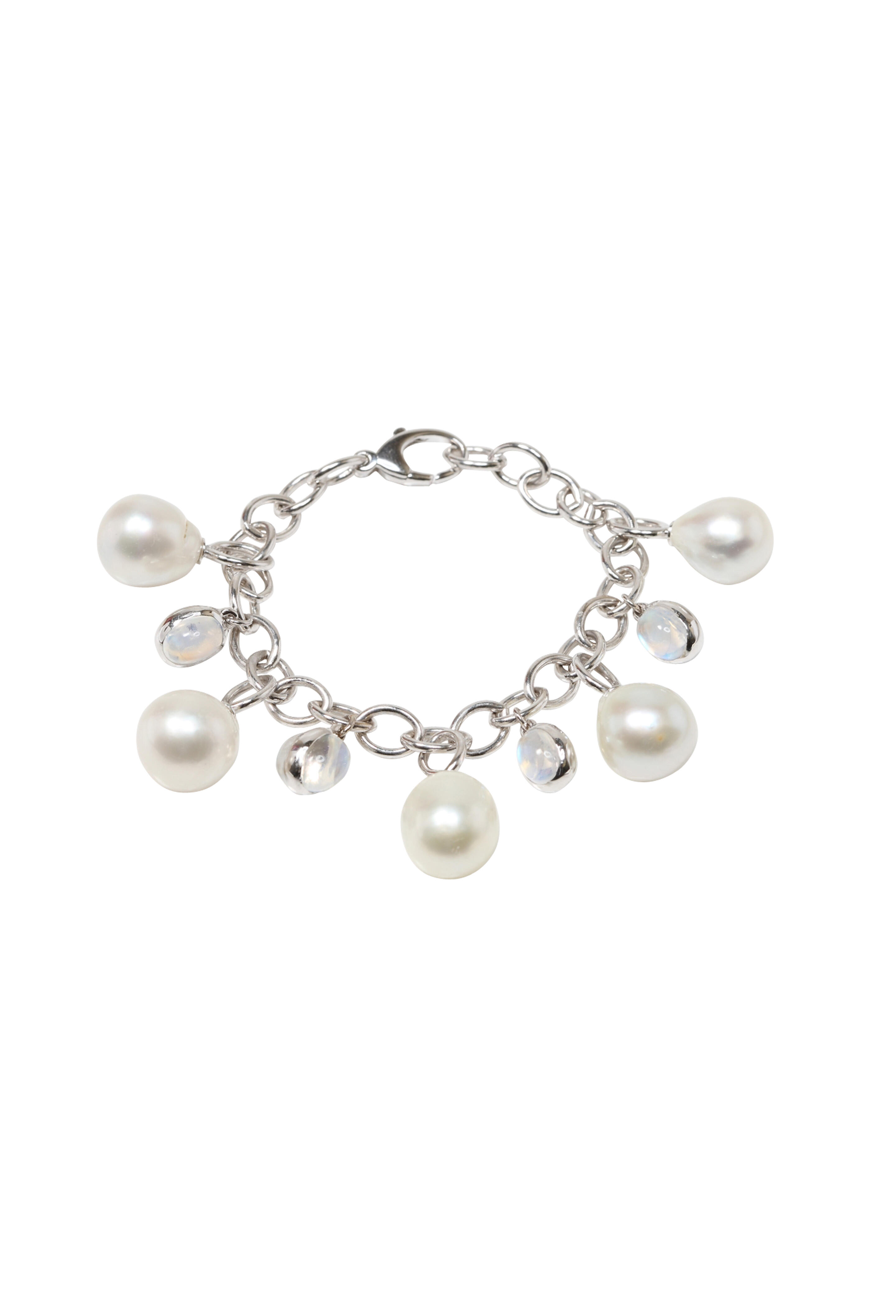 Assael - South Sea Pearl White Gold Moonstone Bracelet
