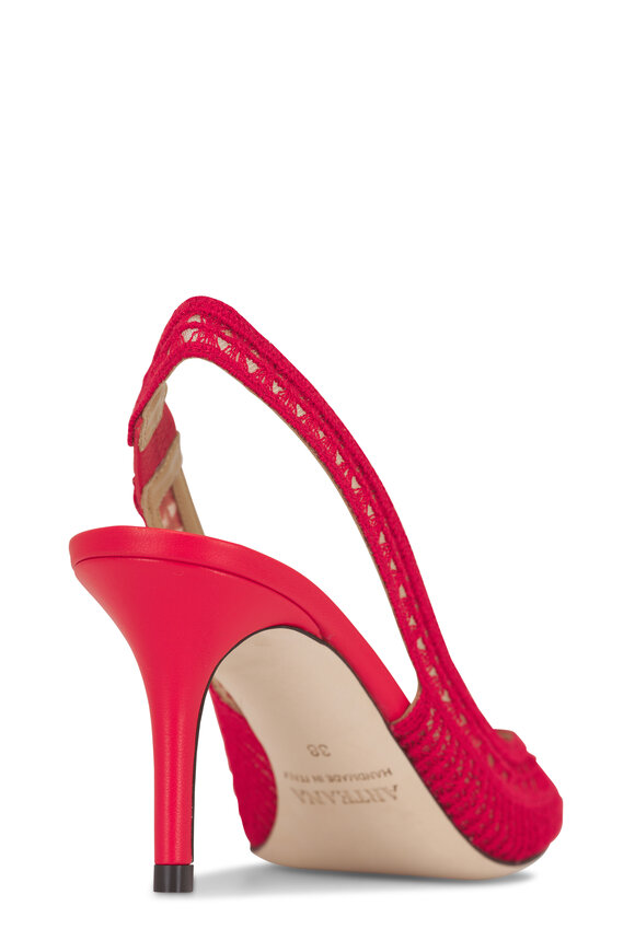 Arteana Trieste Red Crochet Slingback Pump, 75mm - view 4