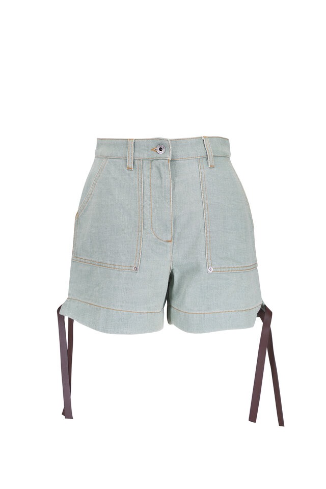 Brunello Cucinelli - Green Belted Bermuda Skort | Mitchell