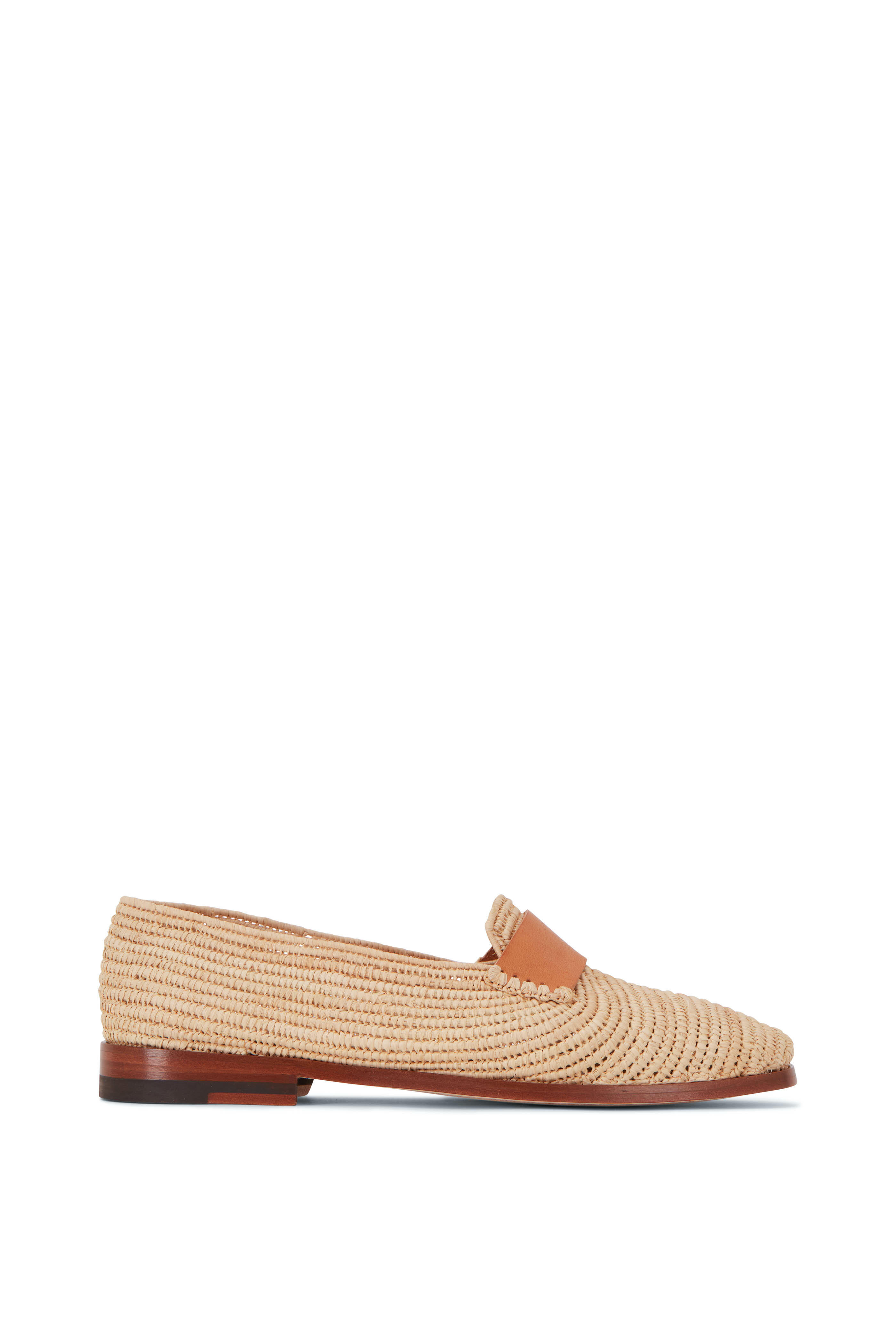 Manolo Blahnik - Zagora Natural Raffia Flat Loafer