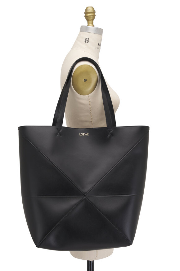 Loewe - XL Puzzle Fold Black Leather Tote