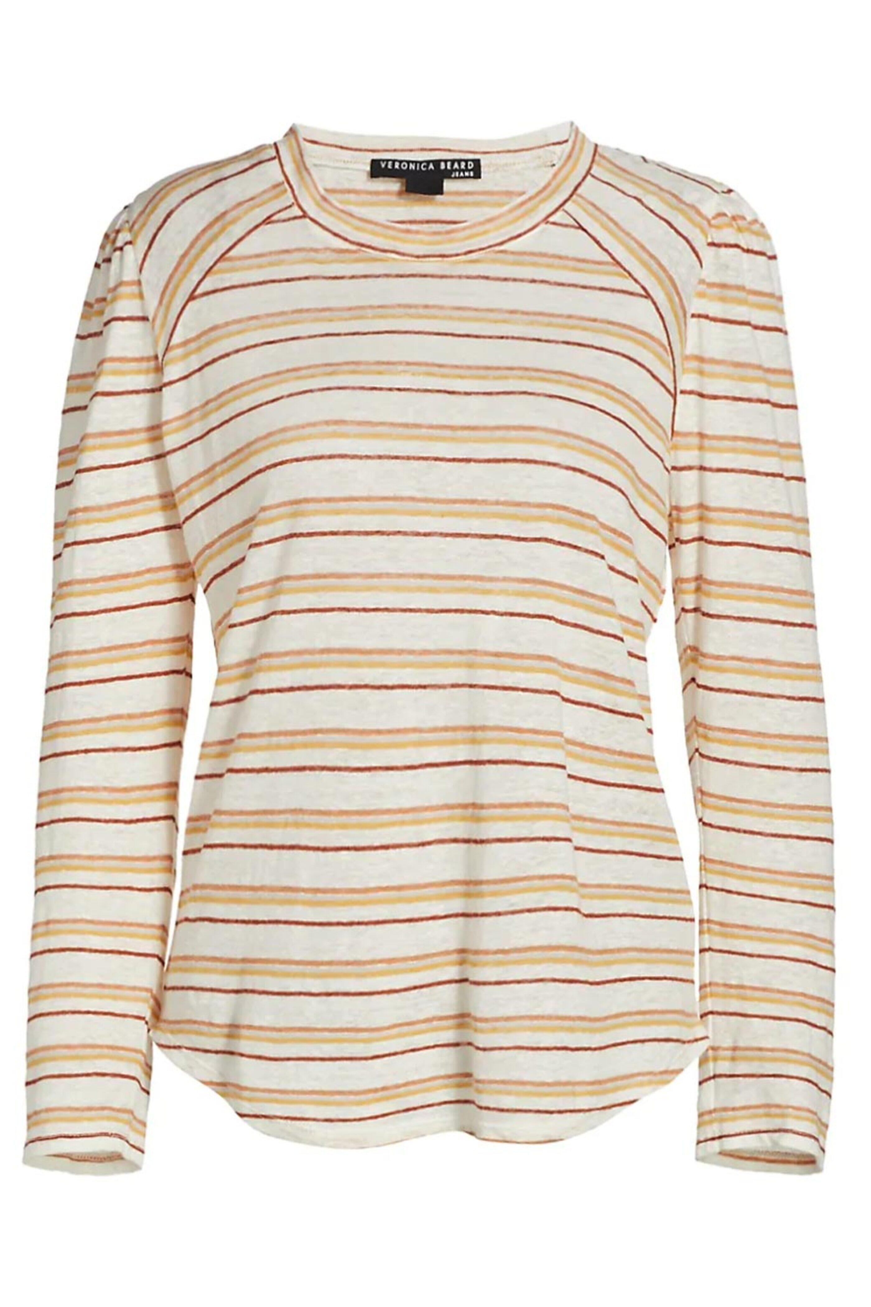 Veronica Beard - Multi Stripe Mason Baseball Tee