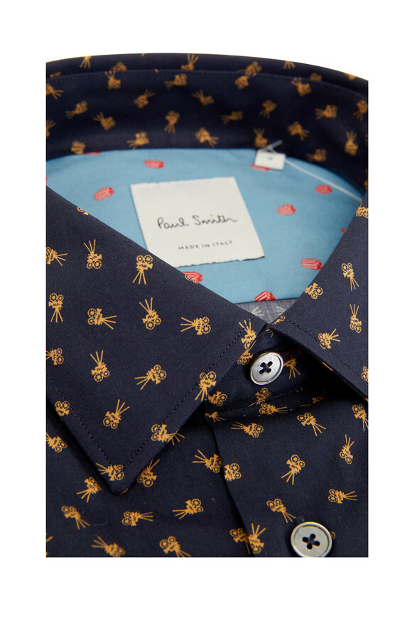 Paul Smith - Navy Director's Camera Print Dress Shirt