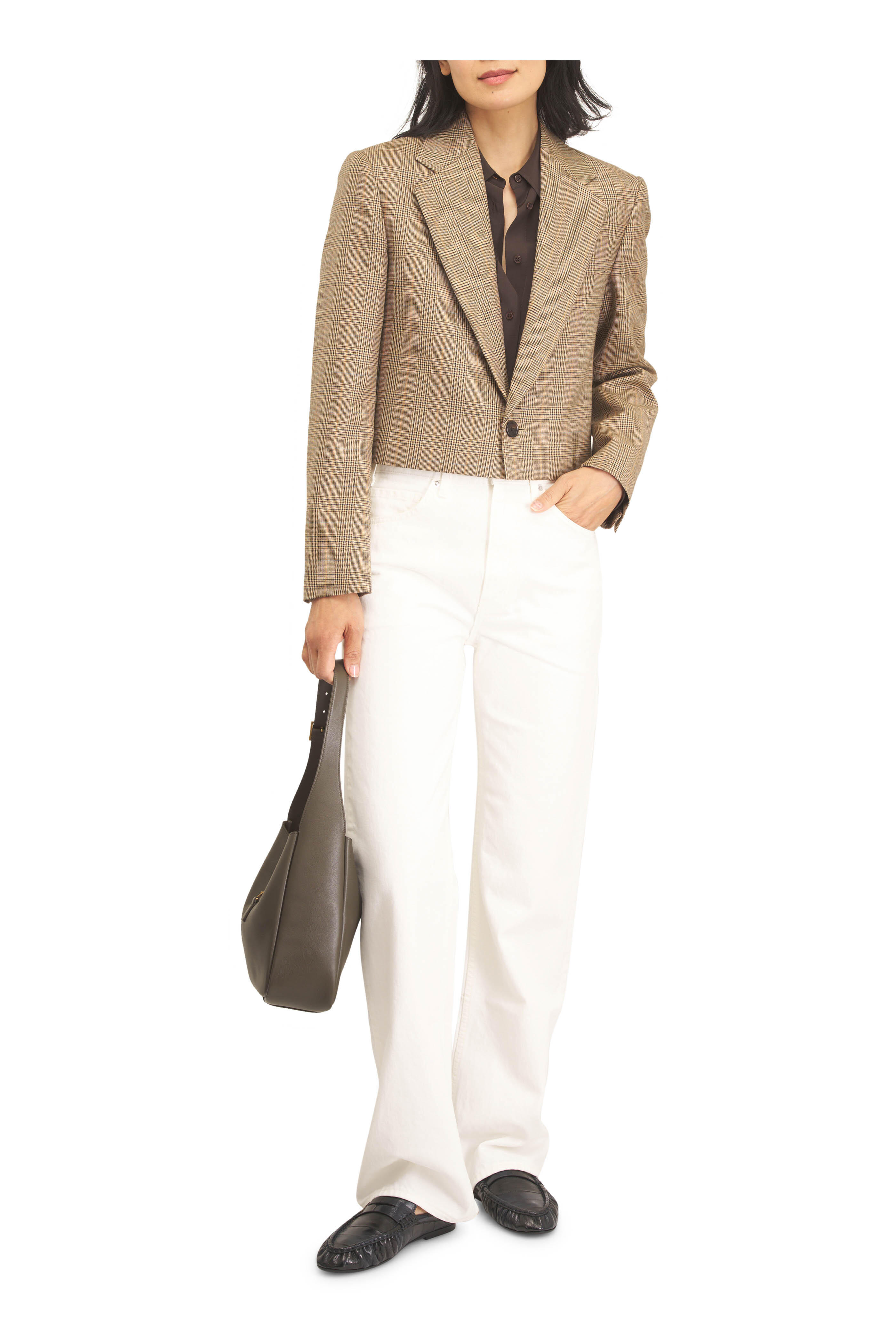 Nili Lotan - Simone Brown Silk Blouse - view 2