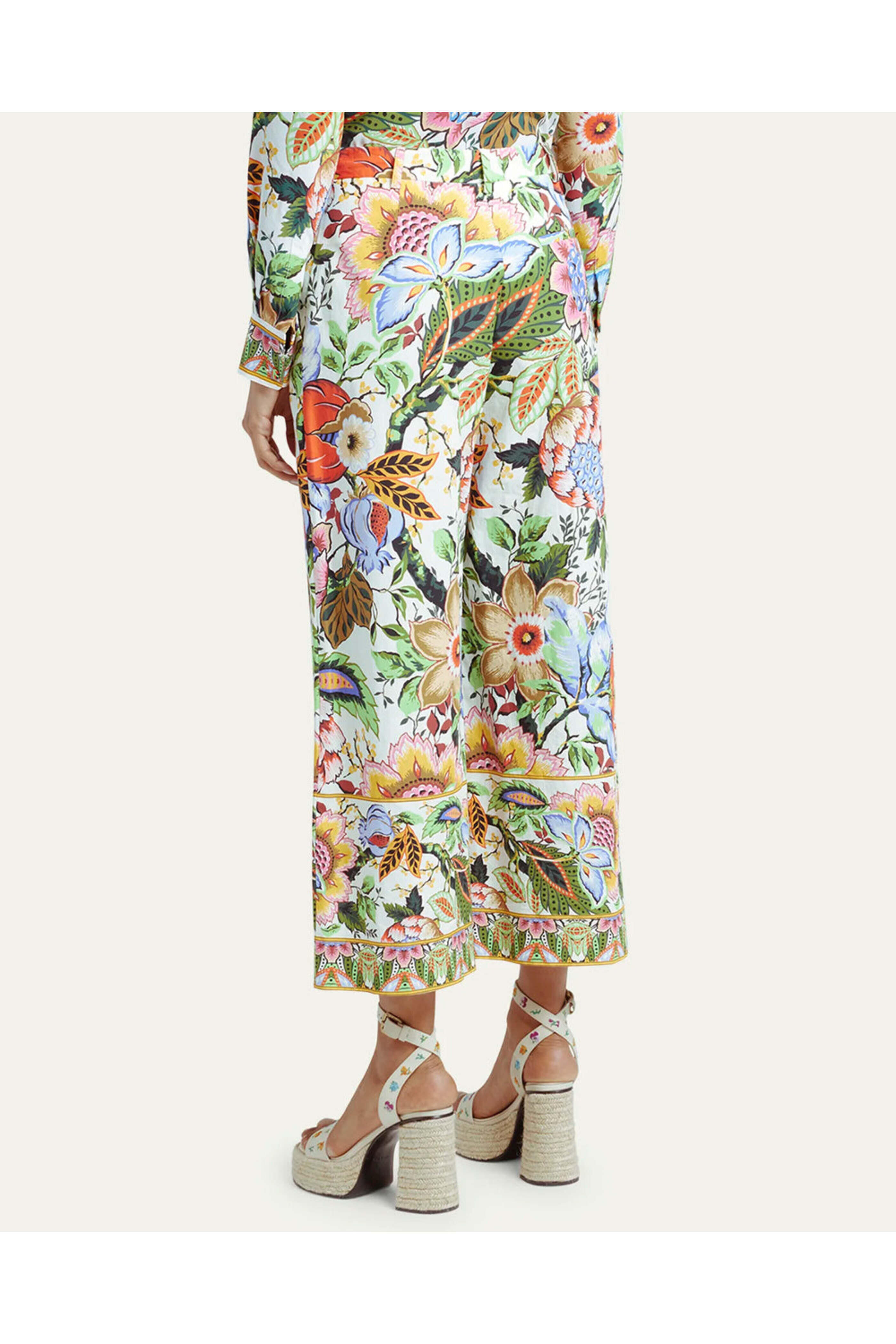 パンツ ETRO Woman Pants Multicolor 125119582 0150 Etro - Black Paisley Print Flare Pant | Mitchell Stores