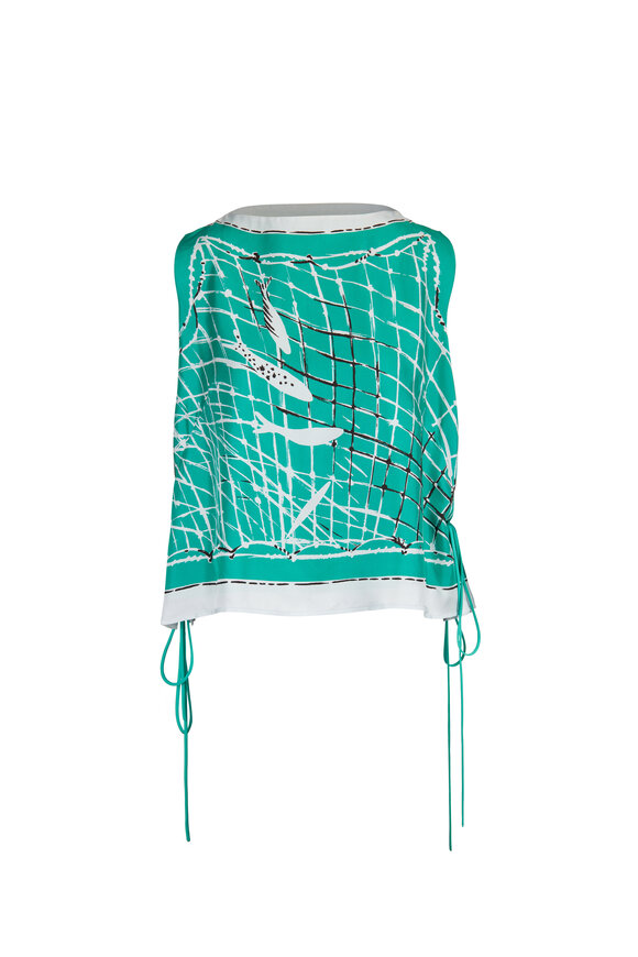 Altuzarra Siggi Turf Fishnet Silk Top - view 1