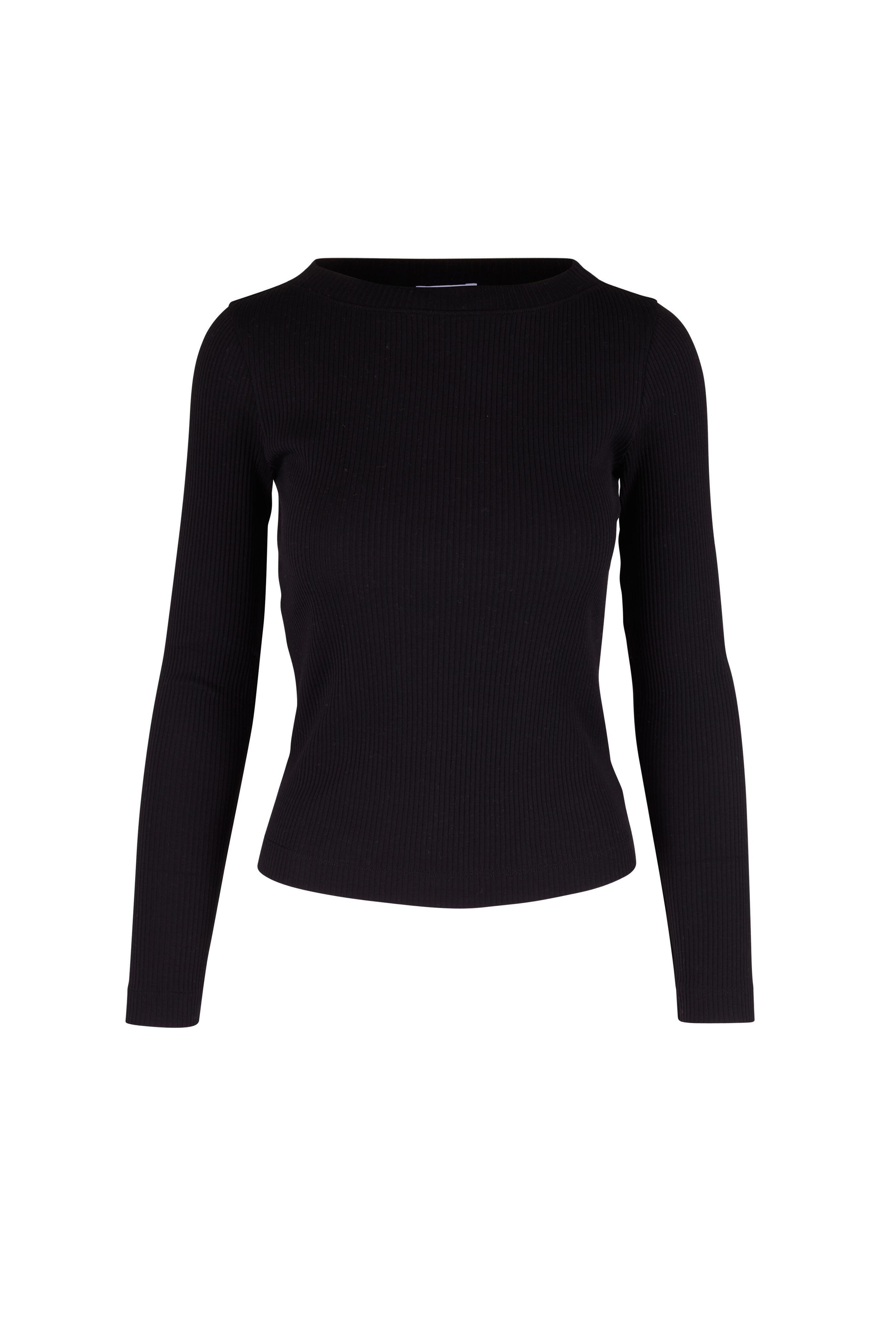 Brunello Cucinelli - Black Flat Ribbed Boatneck T-Shirt