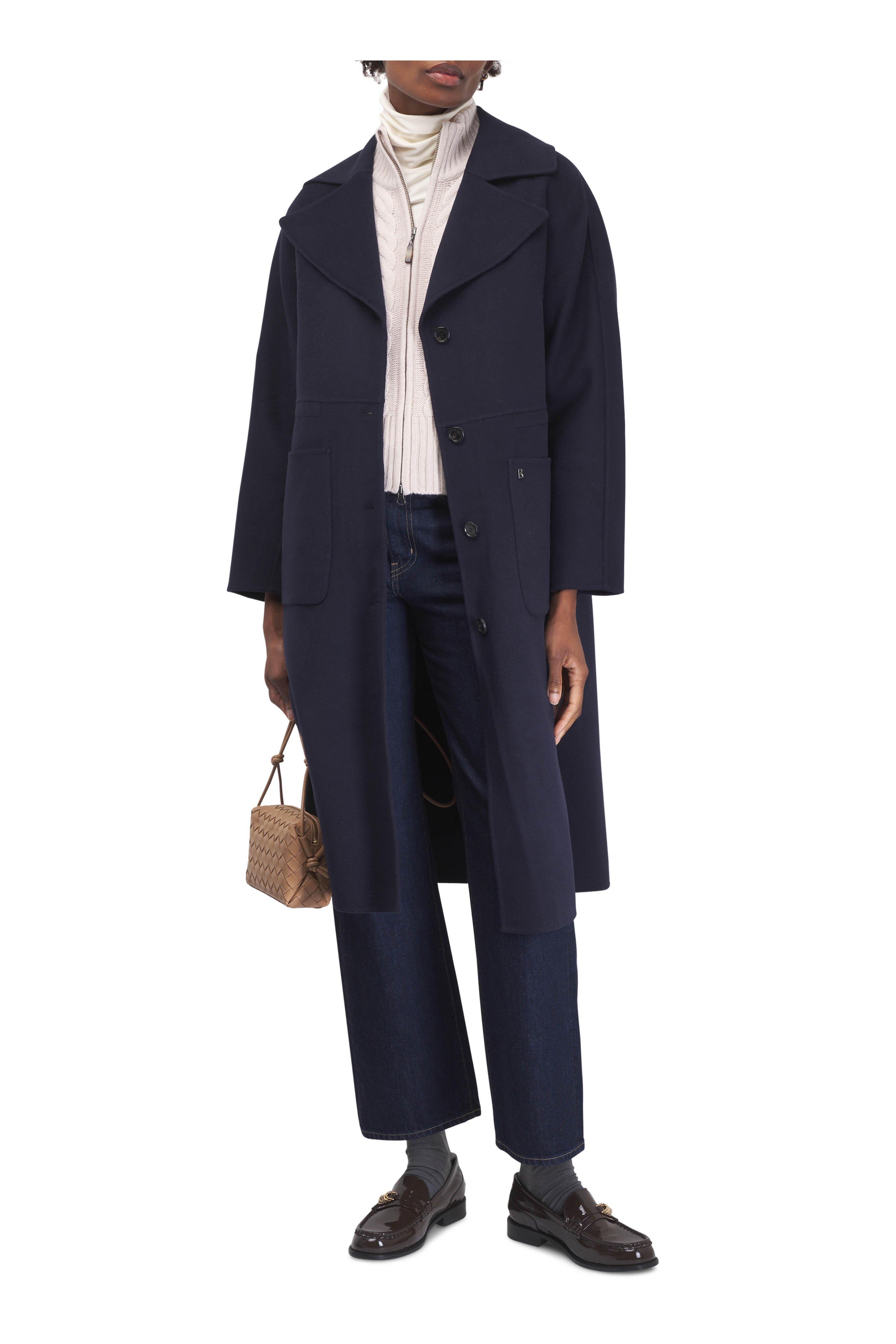 Bogner - Imani Navy Long Wool Coat