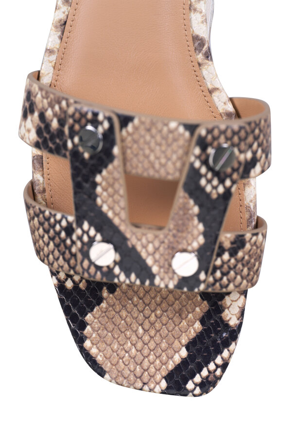 Veronica Beard Via Ecru Printed Leather Slide - view 8