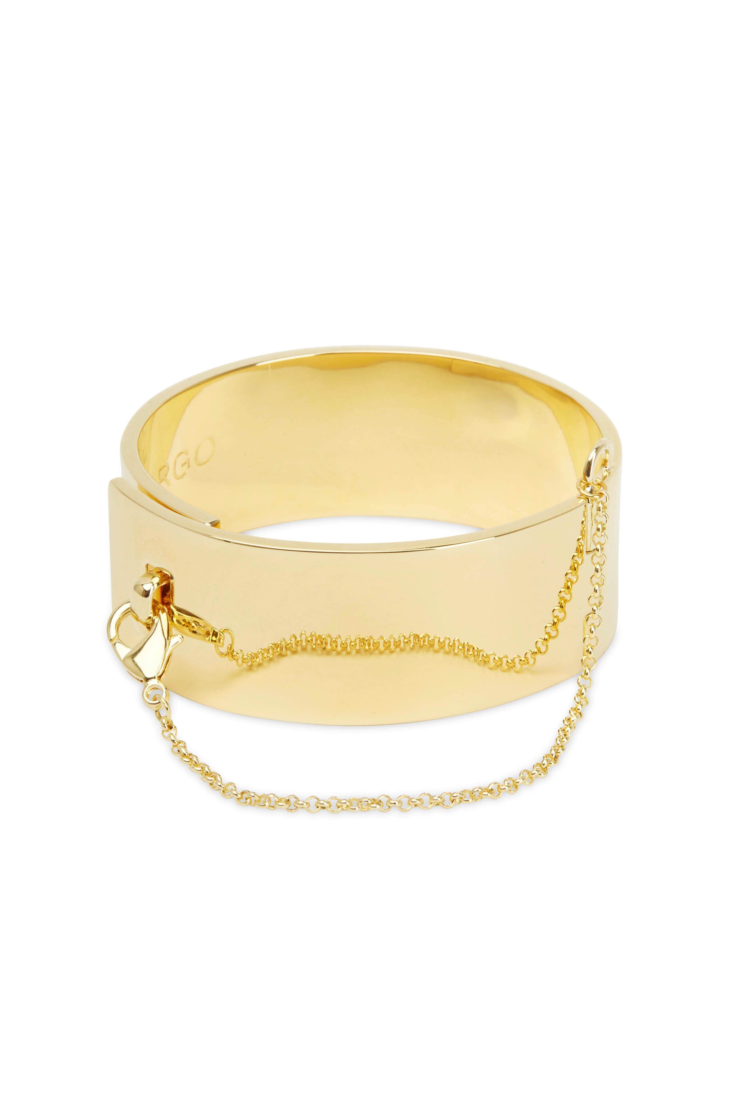 Eddie Borgo - Gold Plated Brass Safety Chain Cuff Bracelet