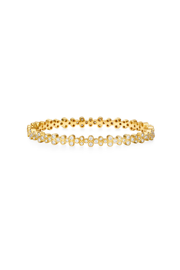 Temple St. Clair -  Diamond Trio Eternity Bangle Bracelet