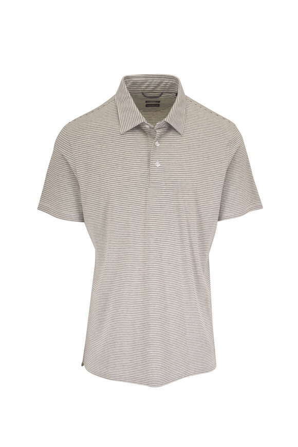 Faherty Brand Movement™ Dark Cloud Stripe Polo - view 1