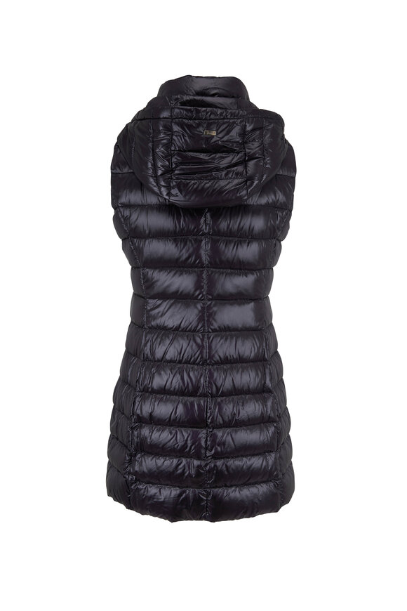 Herno Black Nylon Fitted Long Puffer Vest - view 2