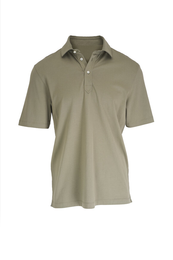 Brunello Cucinelli Sage Cotton Polo