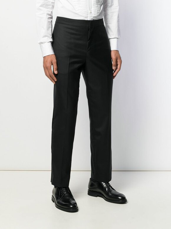 Brunello Cucinelli - Black Wool & Silk Tuxedo Pant