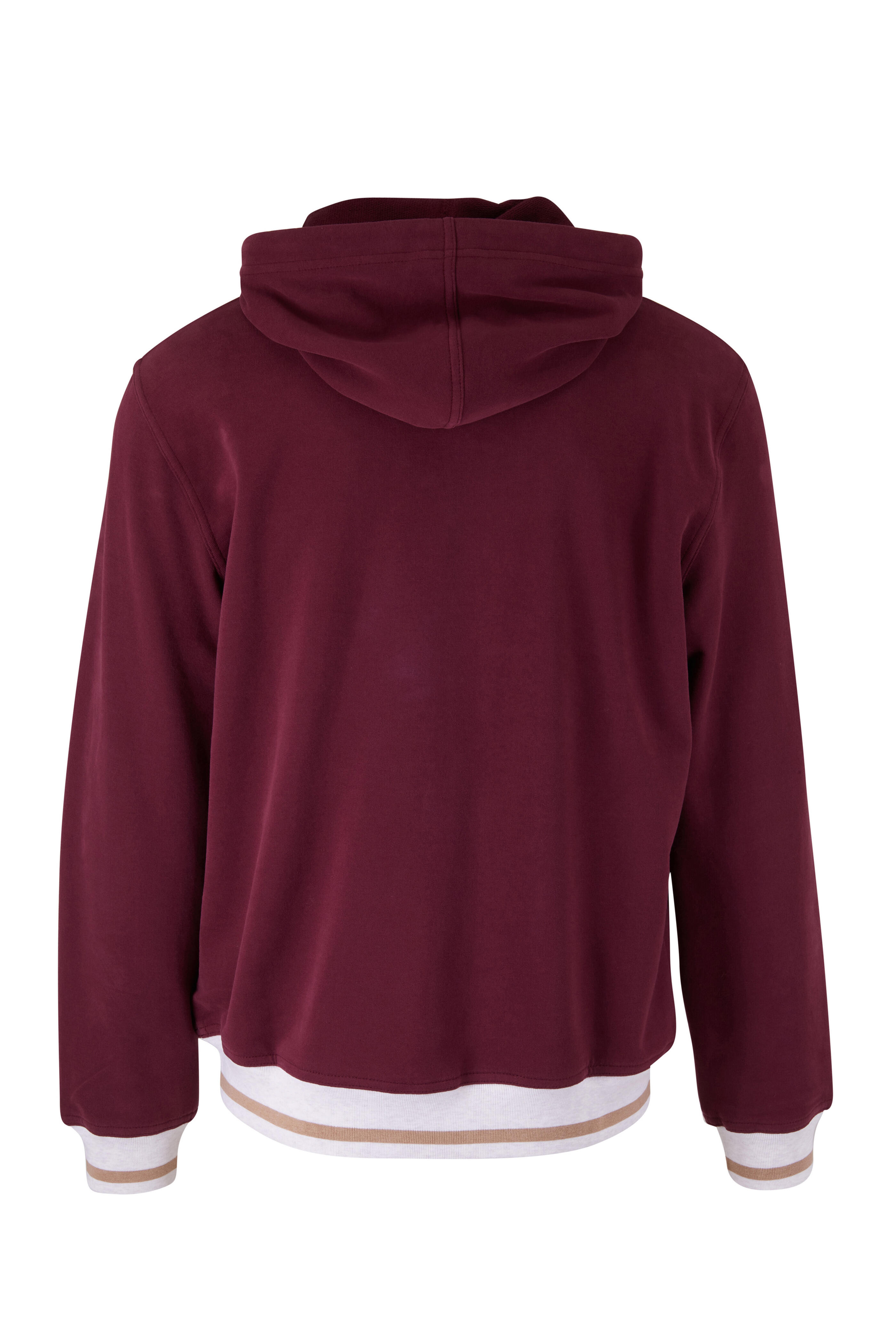 Brunello Cucinelli - Burgundy Cotton Sweatshirt