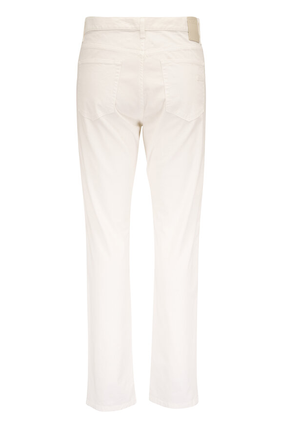 Zegna White Stretch Cotton Five Pocket Pant - view 2