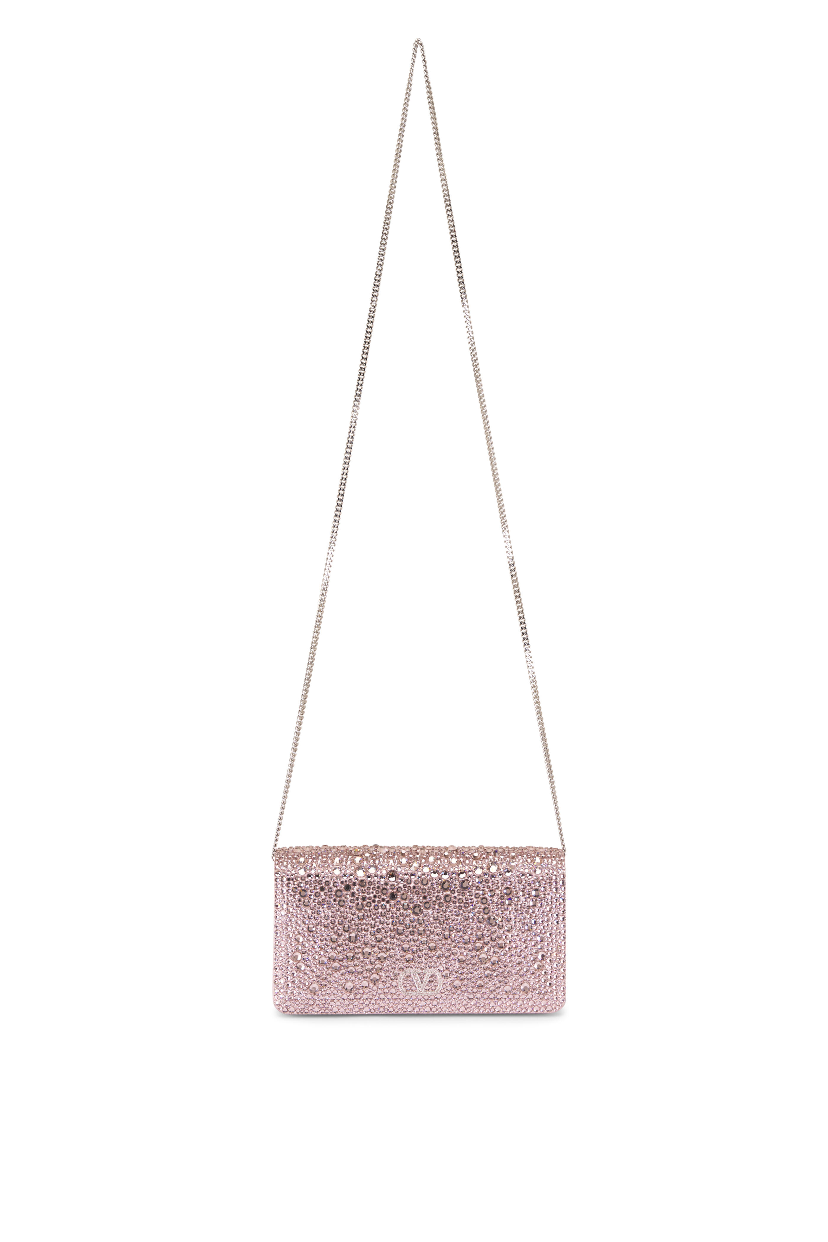 Valentino Garavani - Mini VLogo Sparkling Vintage Rose Chain Bag