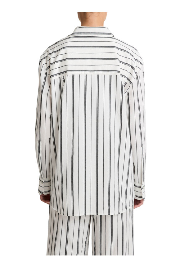 Vince Resort Stripe Oversized Button Front Shirt - view 3