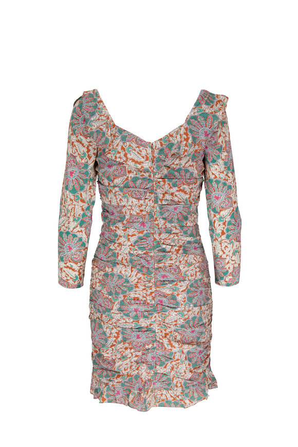 Veronica Beard - Lozano Floral Ruched Mini Dress